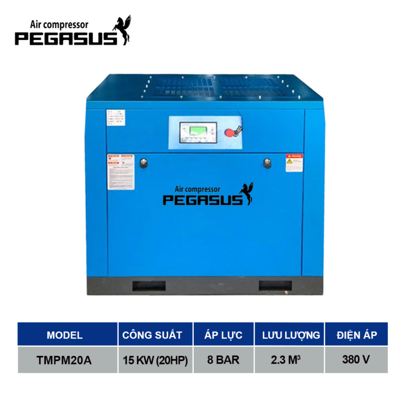 Máy nén khí trục vít PEGASUS TMPM20A 15 kW (20 HP) 8 Bar 2,3 m3